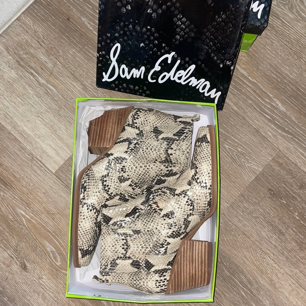 Sam Edelman Snake Skin ankle boots. Never worn